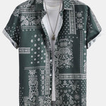 Paisley Frame Pattern Print Shirt