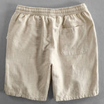 Linen Short Sleeve Shirt & Linen Cotton Blend Drawstring Shorts Set
