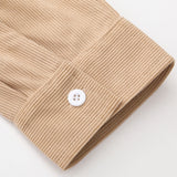 Plaid Corduroy Patchwork Button Up Shirt