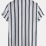 Striped Cutout Cuban Shirt