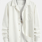 Long Sleeve Waffle Cuban Collar Shirt