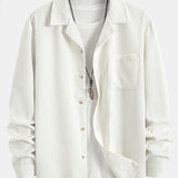Long Sleeve Waffle Cuban Collar Shirt