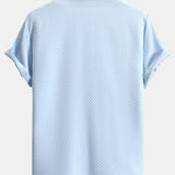 Checkerboard Jacquard Button Up Shirt
