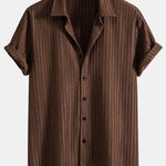 Stripe Jacquard Button Up Shirt