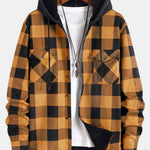 Flannel Fleece Lined Hooded Shirt