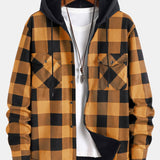 Flannel Fleece Lined Hooded Shirt