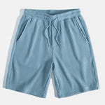 Short Sleeved Waffle Polo & Drawstring Knitted Waffle Shorts Set