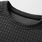 2 in 1 Waffle Crew Neck Sweatshirt & Drawstring Waffle Jogger Pants Set