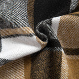 Relax Fit Corduroy Plaid Hooded Shirt