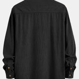 Corduroy Stand Collar Shirt