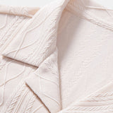 Knitted Geometric Rhombus Jacquard Cuban Shirt