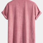 Short Sleeve Corduroy Cuban Shirt