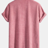 Short Sleeve Corduroy Cuban Shirt