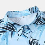 Leaf Print Button Up Shirt