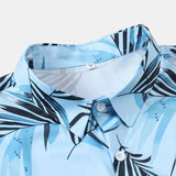 Leaf Print Button Up Shirt