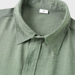 Short Sleeve Textured Button Up Shirt