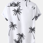 Tropical Leaf Print Button Up Shirt