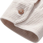 Long Sleeve Polo Neck Corduroy Shirt
