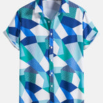 Color Block Geometric Print Shirt
