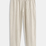 Corduroy Patchwork Shirt & Straight Leg Corduroy Pants Set