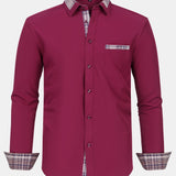 Plaid Panel Button Up Shirt