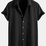 Geometric Jacquard Button Up Shirt