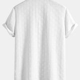 Stripe Jacquard Shirt & Shorts Set