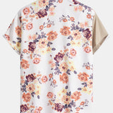 Floral Patchwork Print Button Up Shirt