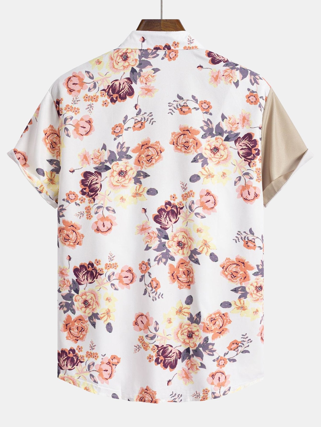 Floral Patchwork Print Button Up Shirt