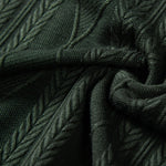 Knitted Geometric Rhombus Jacquard Cuban Shirt