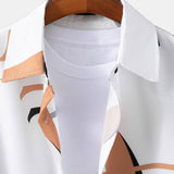 Abstract Print Button Up Shirt