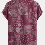 Paisley Print Button Up Shirt