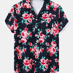 Rose Print Revere Shirt