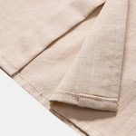 Linen Cotton Blend Stand Collar Shirt