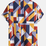 Geometric Print Button Up Shirt