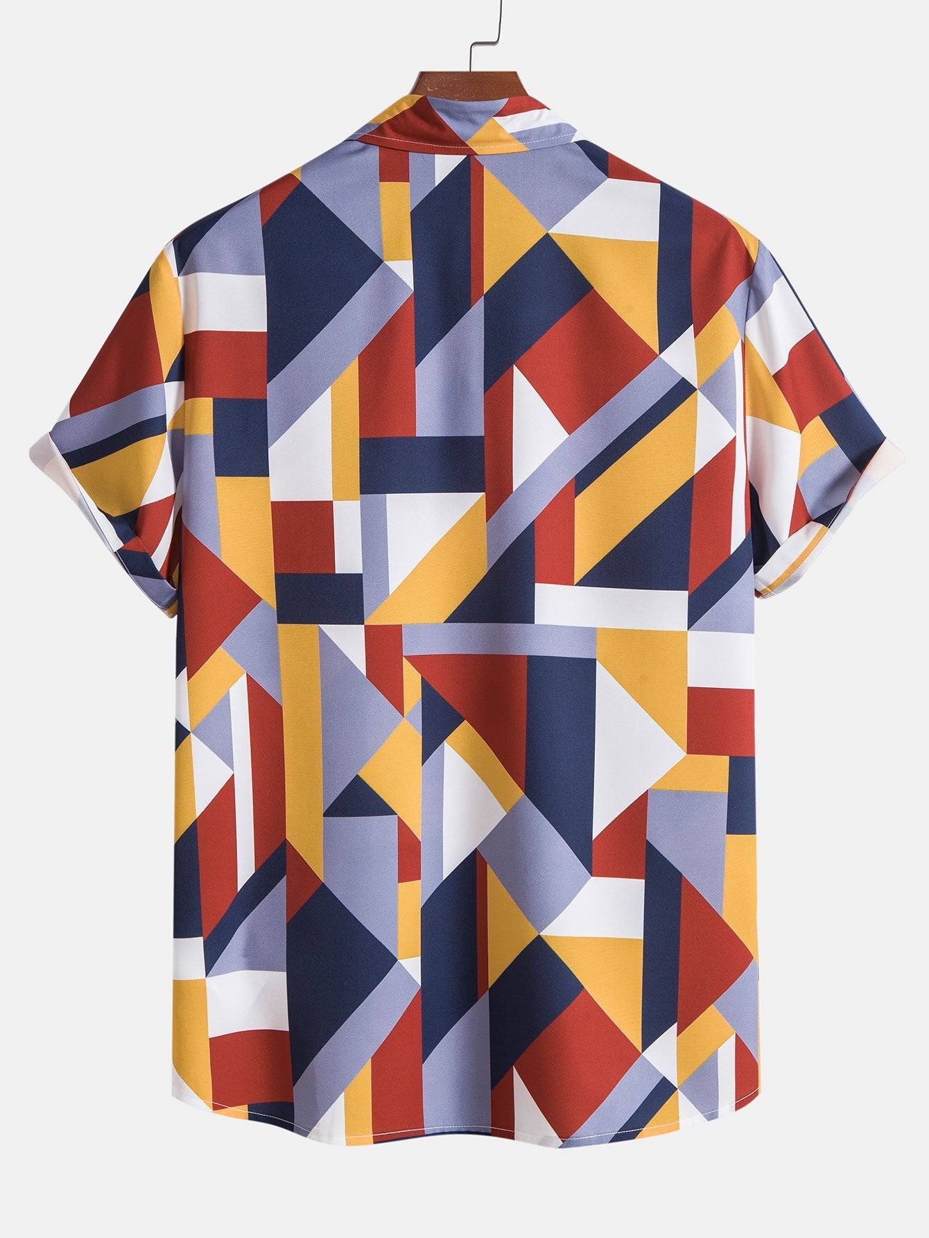 Geometric Print Button Up Shirt