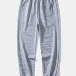 Contrast Waffle Hooded Shirt & Drawstring Waffle Jogger Pants Set