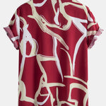 Abstract Print Shirt & Swim Shorts Set