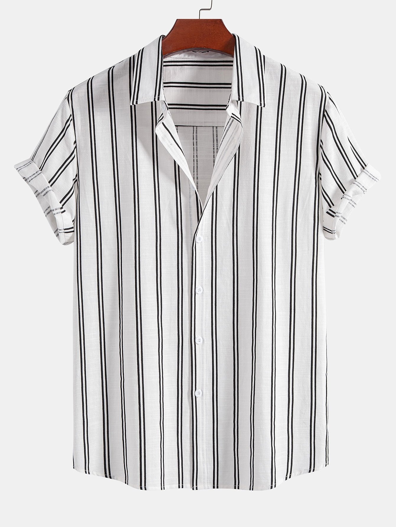 Linen Striped Button Up Shirt