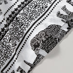 Elephant Print Button Up Shirt