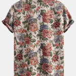Floral Jacquard Cuban Shirt & Shorts Set