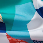 Color Block Geometric Print Shirt & Swim Shorts Set