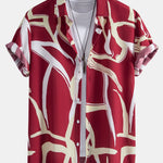 Abstract Print Shirt & Swim Shorts Set