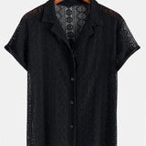 Geometry Textured Cuban Shirt