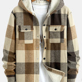 Fleece Lined Plaid Hooded Overshirt