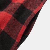 Teddy Lined Flannel Plaid Hooded Shirt