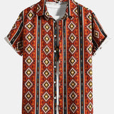 Aztec Geometric Print Shirt