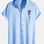Rose Love Print Button Up Shirt