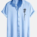 Rose Love Print Button Up Shirt