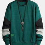 Color Block Sweatshirt & Jogger Pants with Pintuck Set